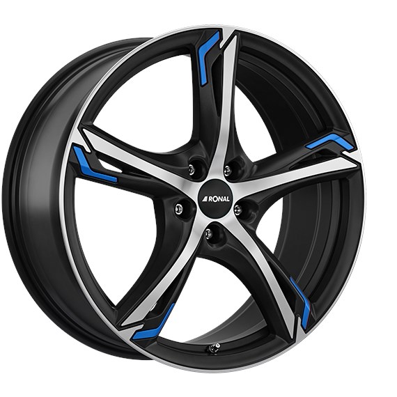 RONAL R62 BLUE ZWART MAT GEPOLIJST 4053881215670